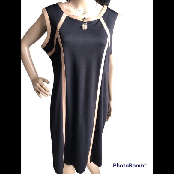 Jessica Dresses & Skirts - Jessica Sleeveless Dress - Black and Tan